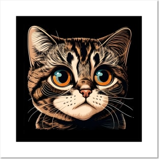 Funny Sad Cat Face Lover - Love Cats Posters and Art